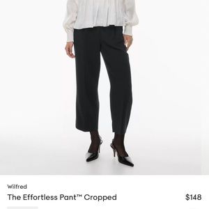 Aritzia Effortless Pant Cropped Size 12 Black